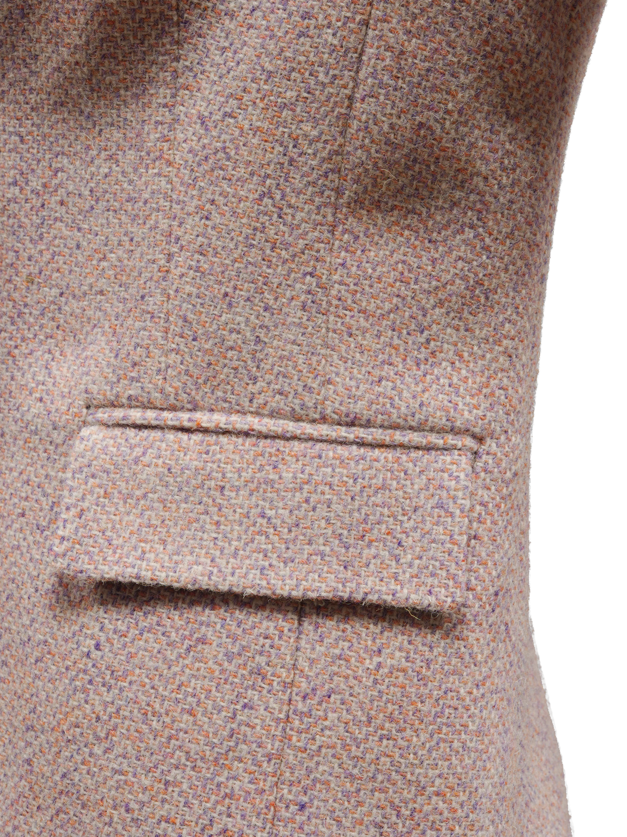 Harris Tweed Tammy Jacket - Pink Mix Herringbone - Image 6