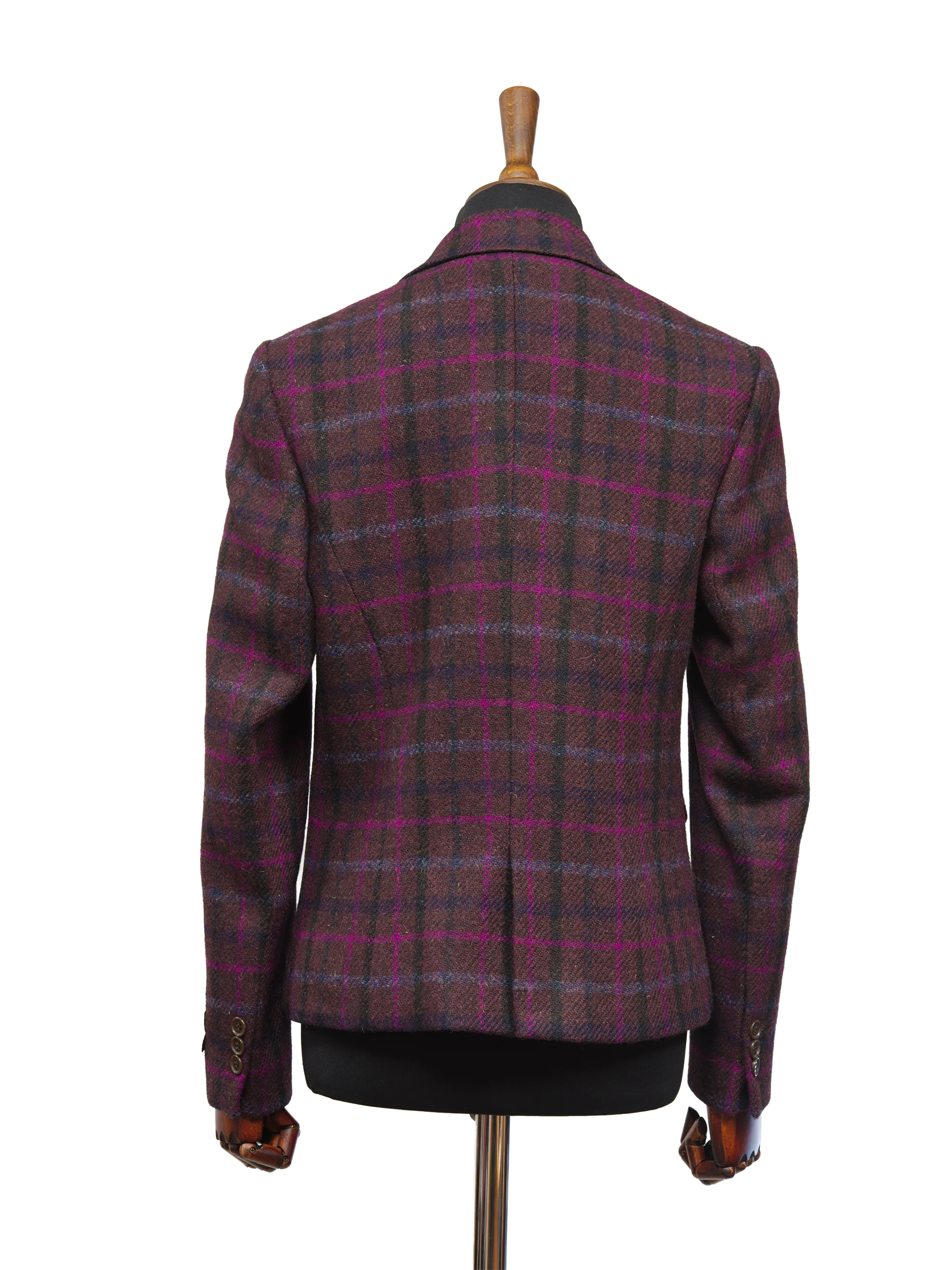 Harris Tweed Tammy Jacket - Plum/Magenta Multi - Image 3
