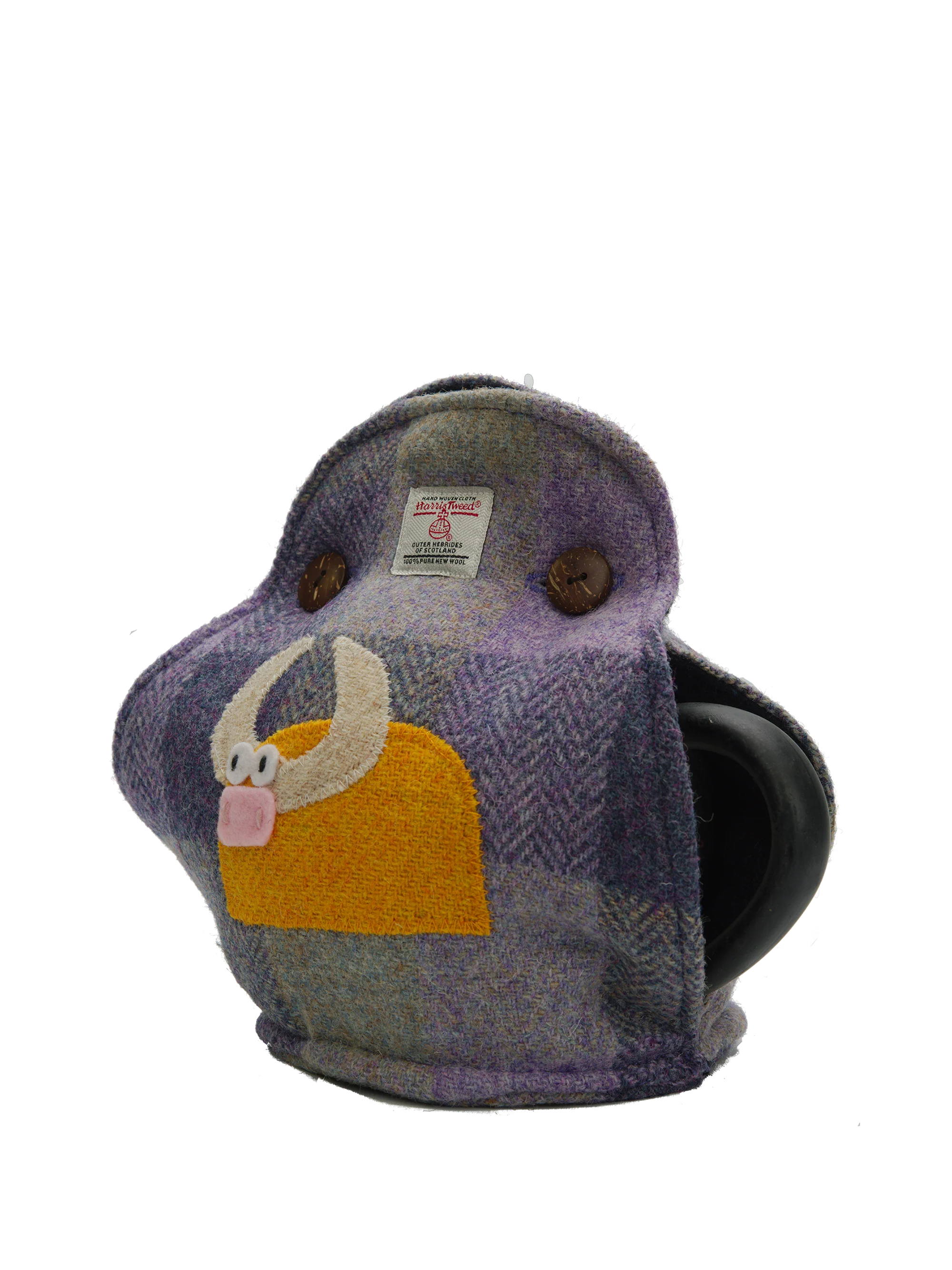 Harris Tweed Tea Cosy - HB156 Cow (Left) - Image 2