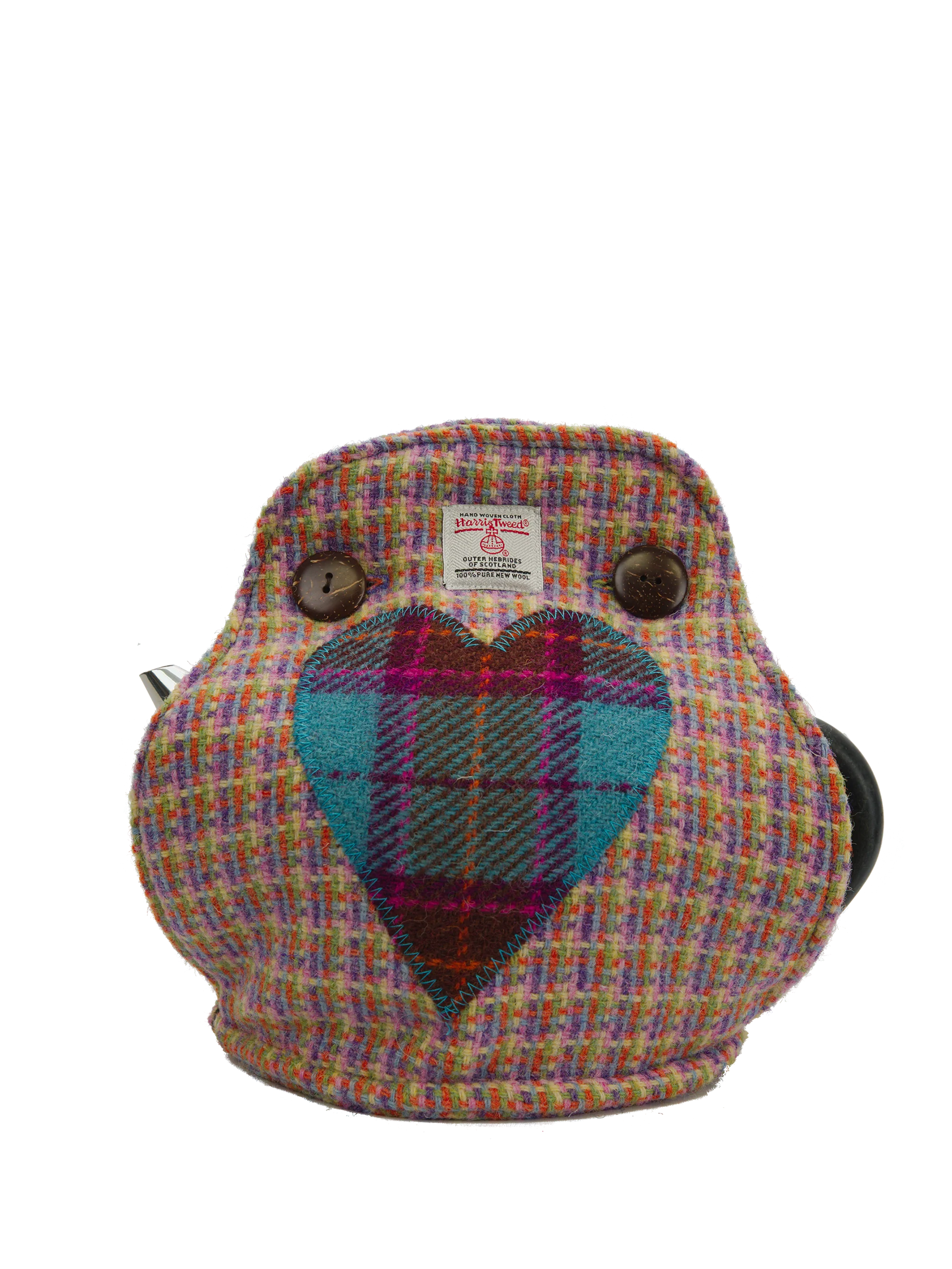 Harris Tweed Tea Cosy Jazzy Weave - (Blue Heart)