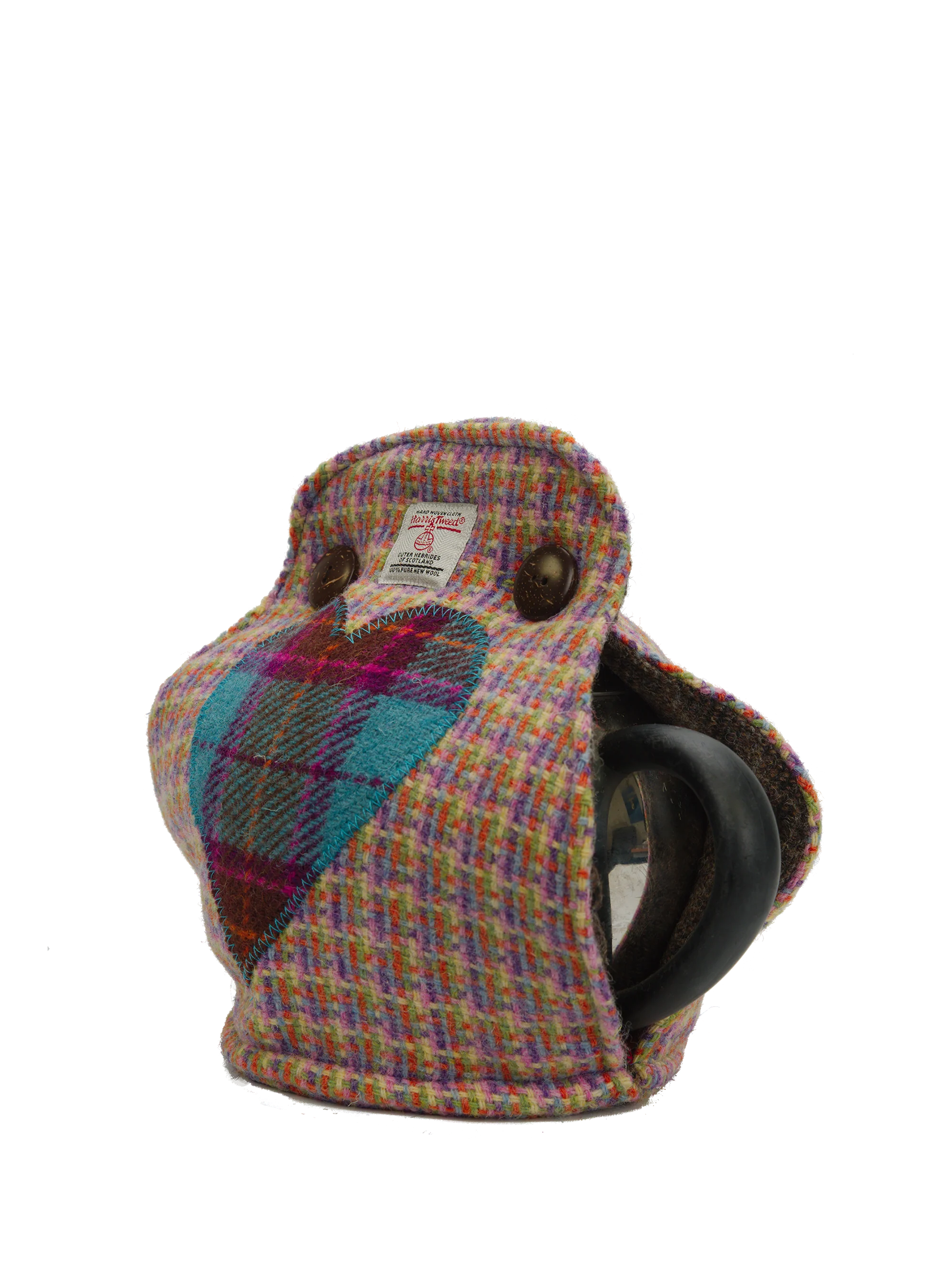 Harris Tweed Tea Cosy Jazzy Weave - (Blue Heart) - Image 2