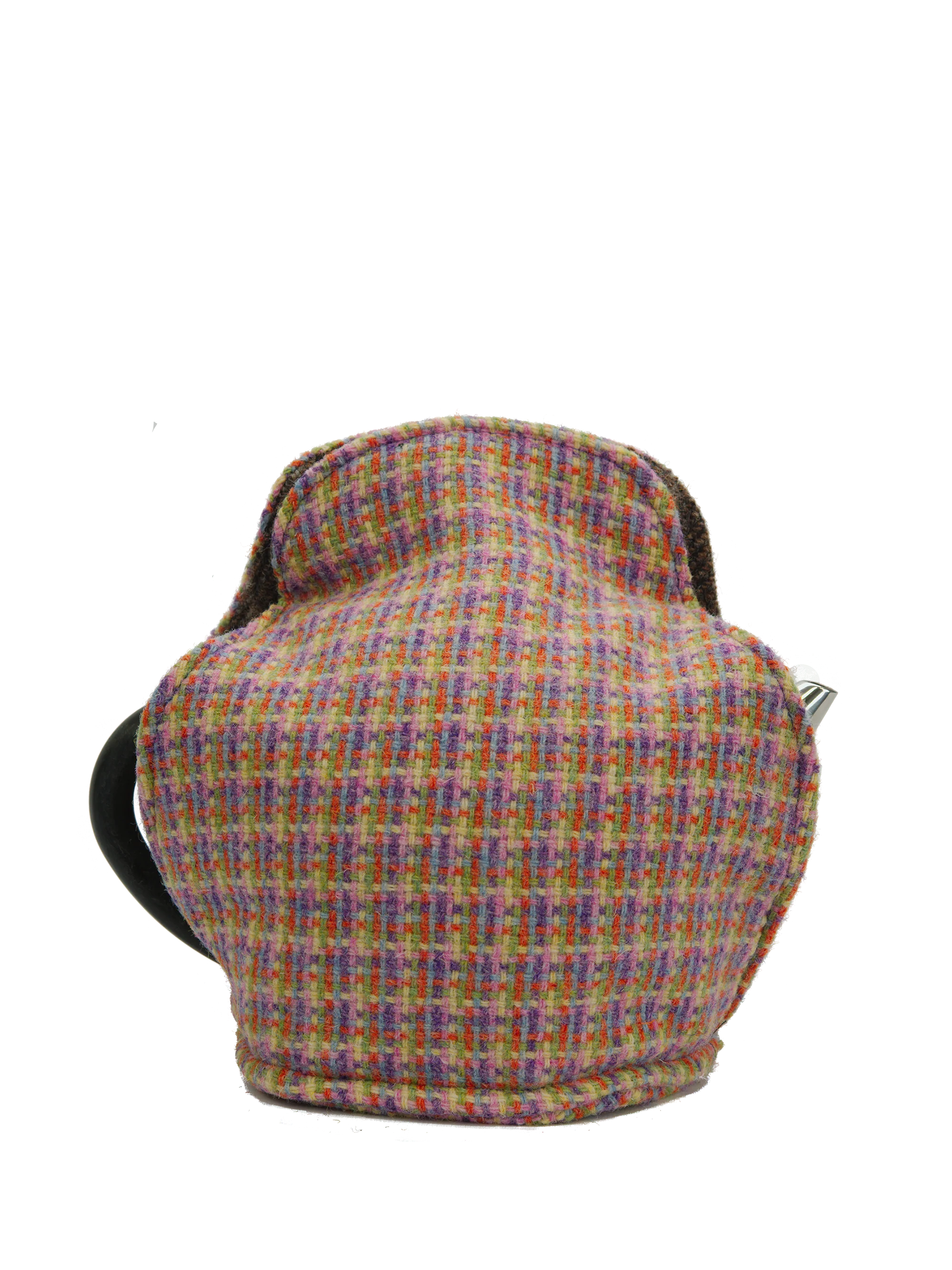Harris Tweed Tea Cosy Jazzy Weave - (Orange Heart) - Image 3
