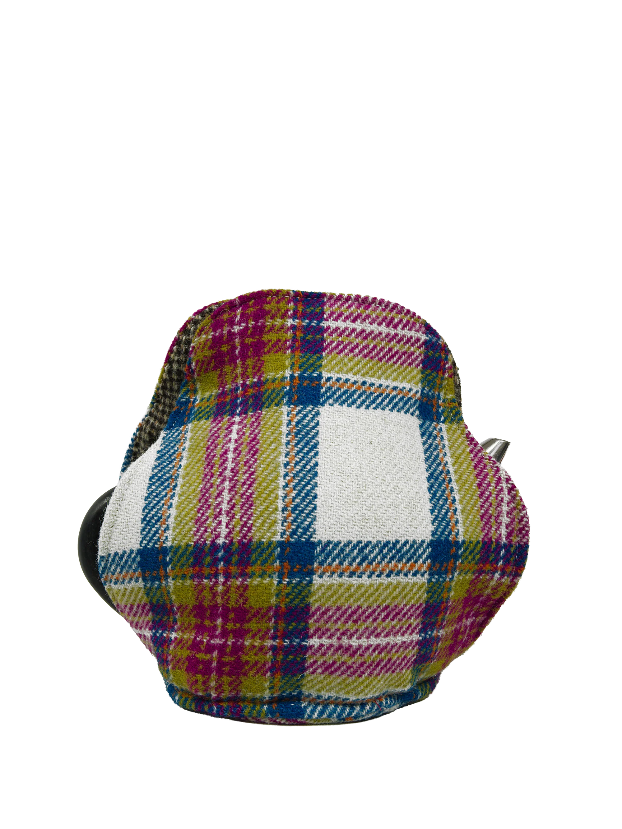 Harris Tweed Tea Cosy - Pink Turquoise Check Sheep - Image 3