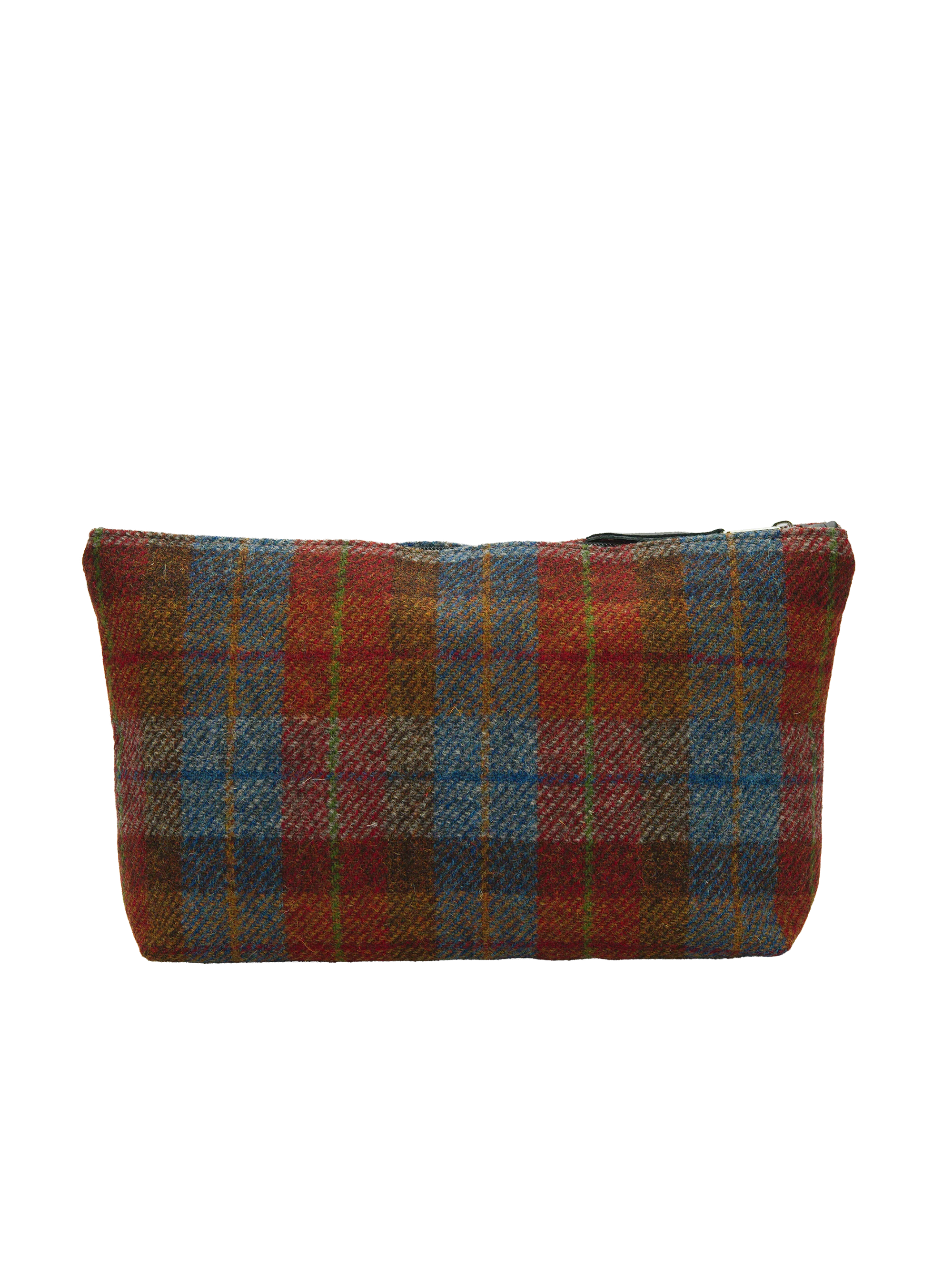 Harris Tweed Toiletries Bag - A0212 (Black Leather) - Image 3