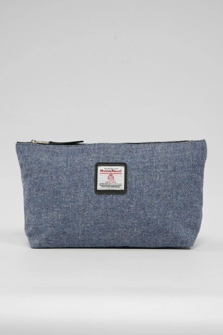 Harris Tweed Toiletries Bag - 228 Black Leather