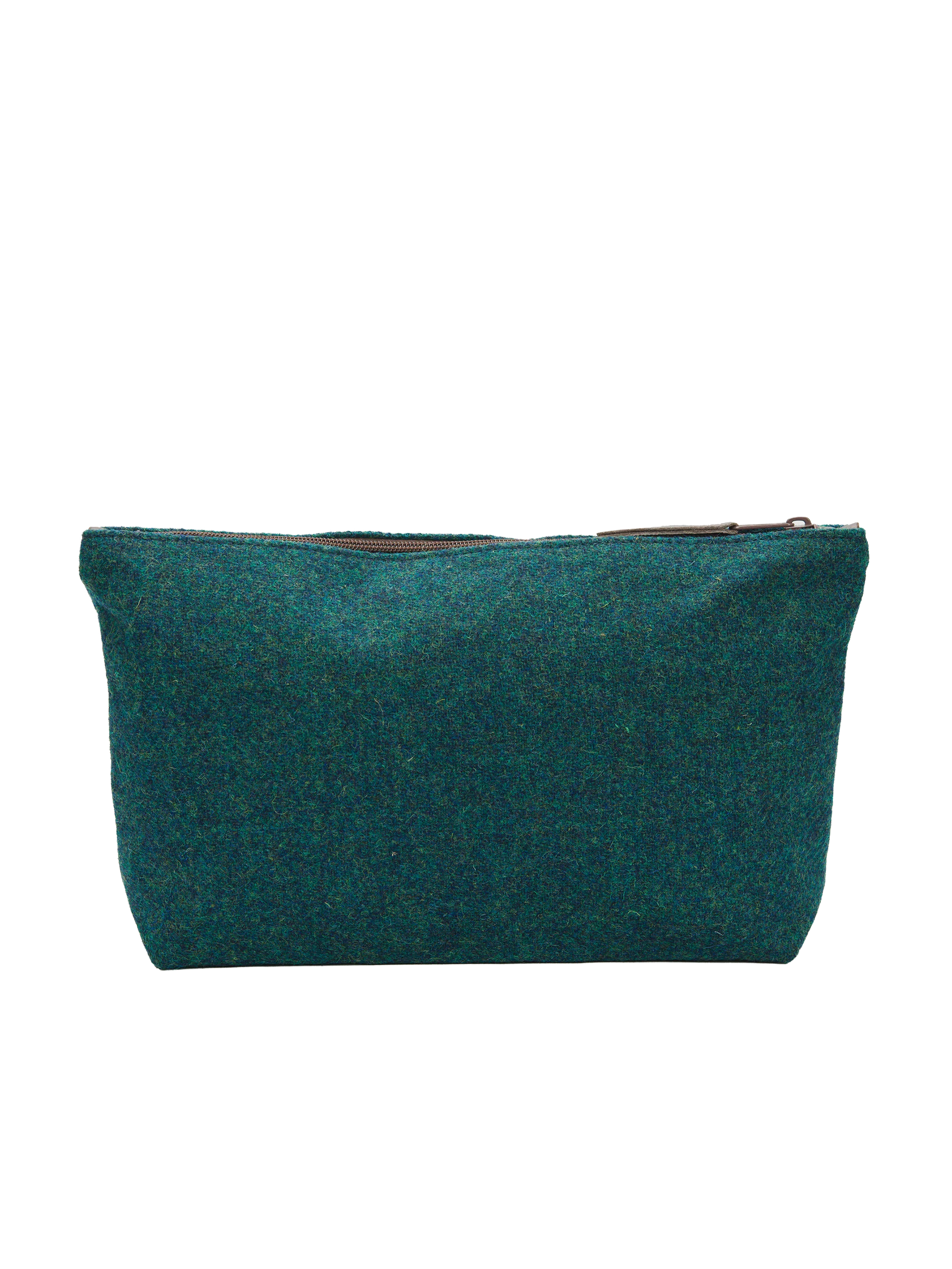 Harris Tweed Toiletries Bag - 334 (Brown Leather) - Image 3