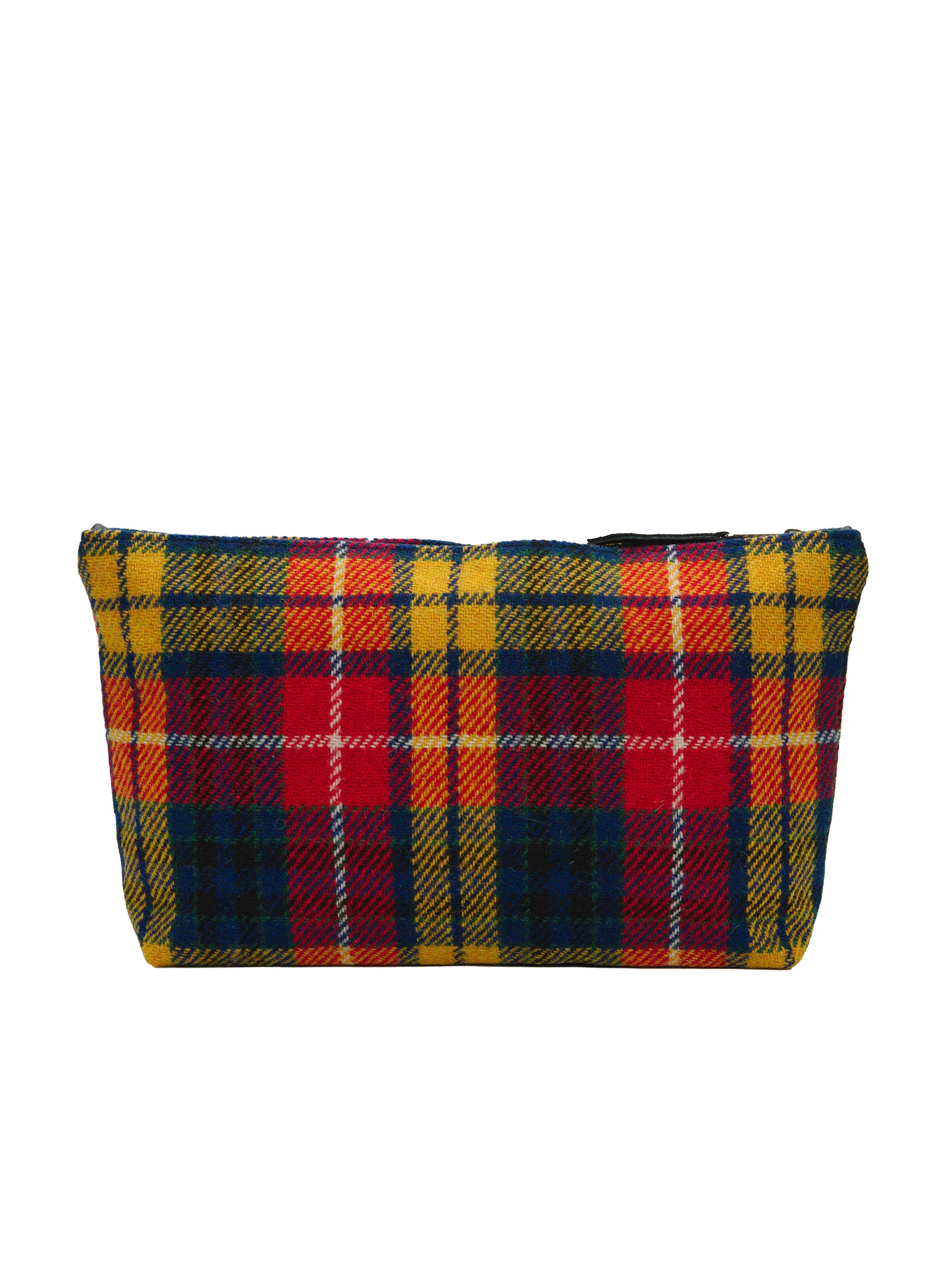Harris Tweed Toiletries Bag - A0170 (Black Leather) - Image 3