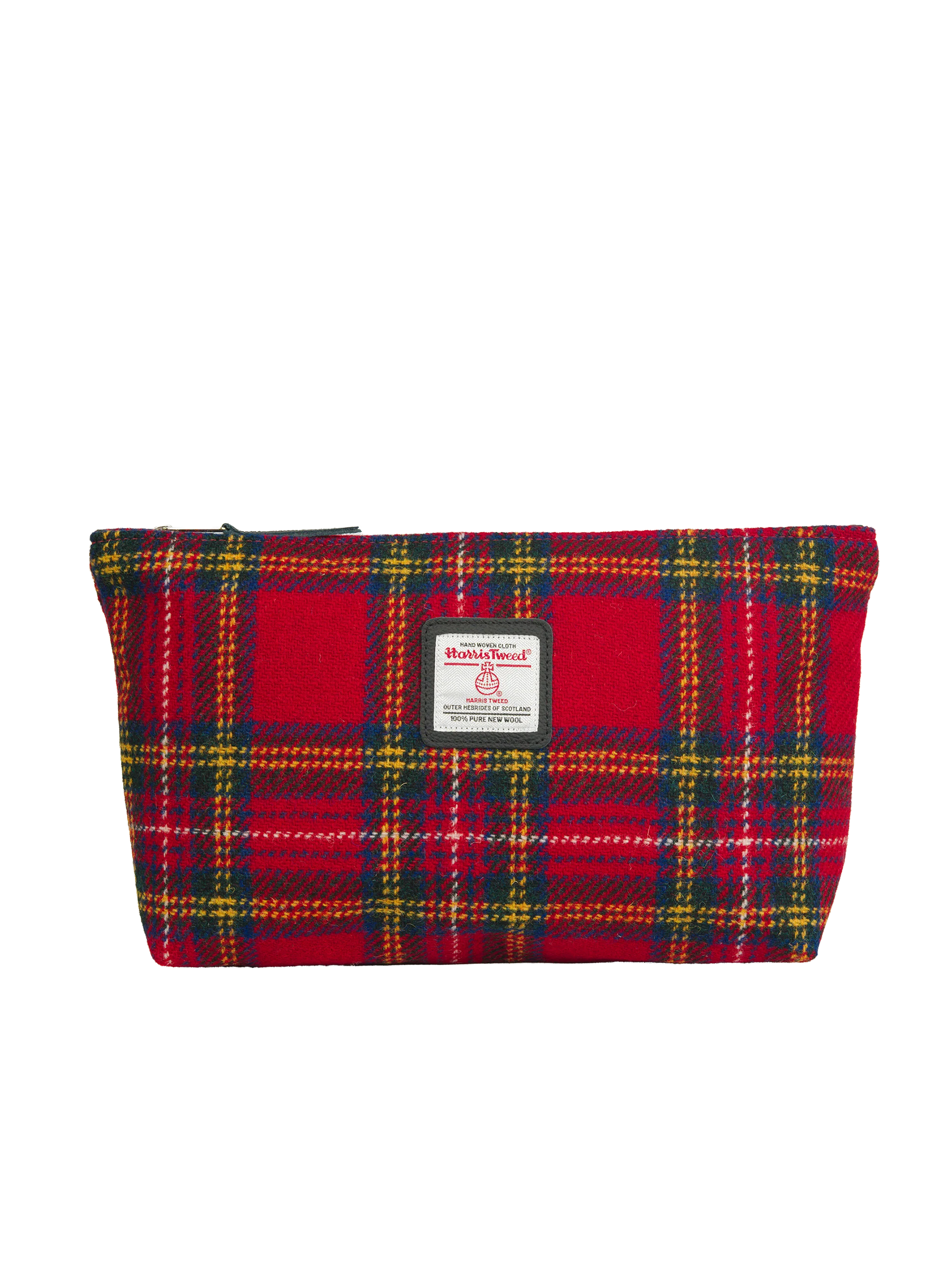 Harris Tweed Toiletries Bag - A0217 (Black Leather)