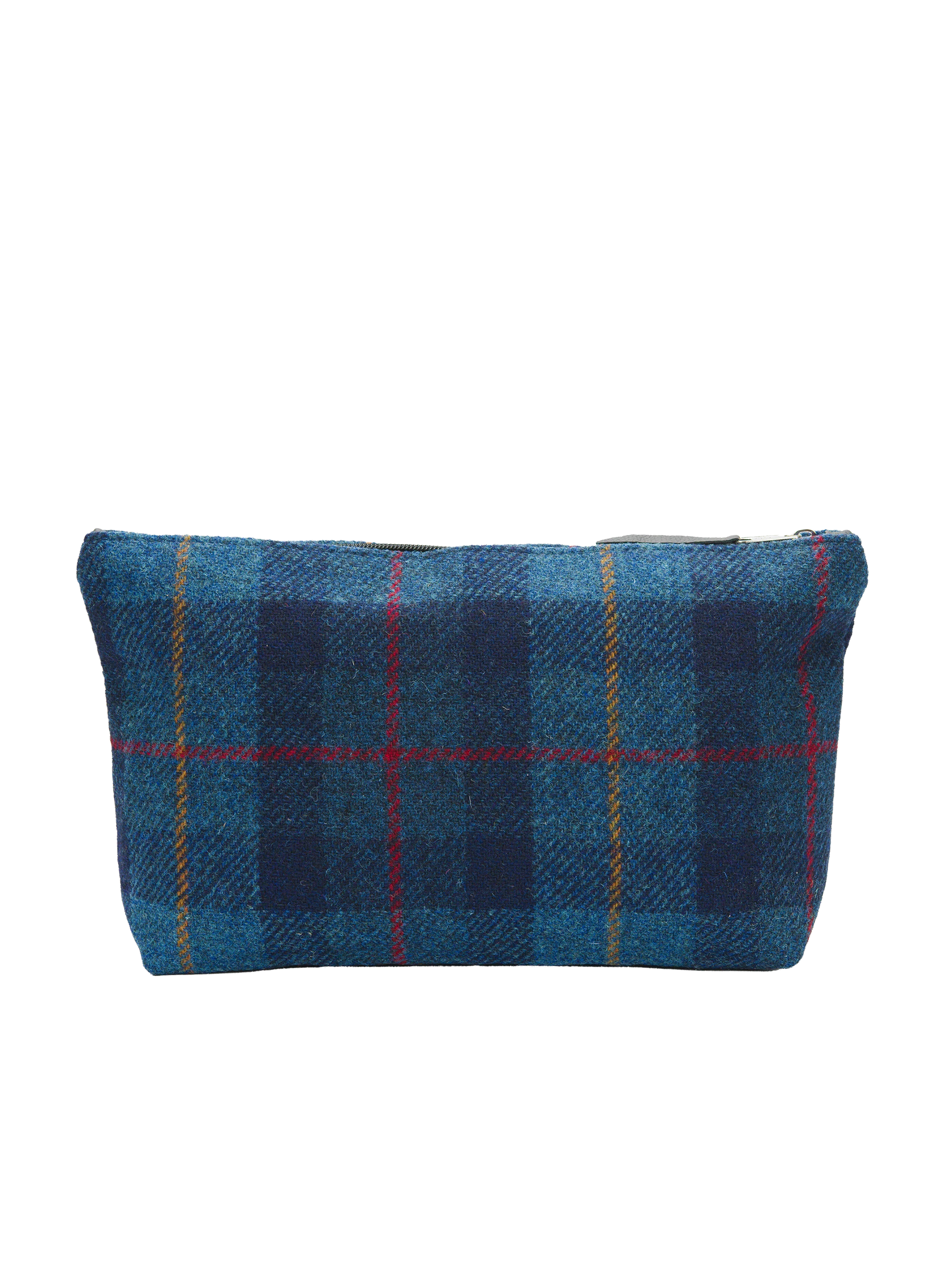 Harris Tweed Toiletries Bag - A075 (Black Leather) - Image 3