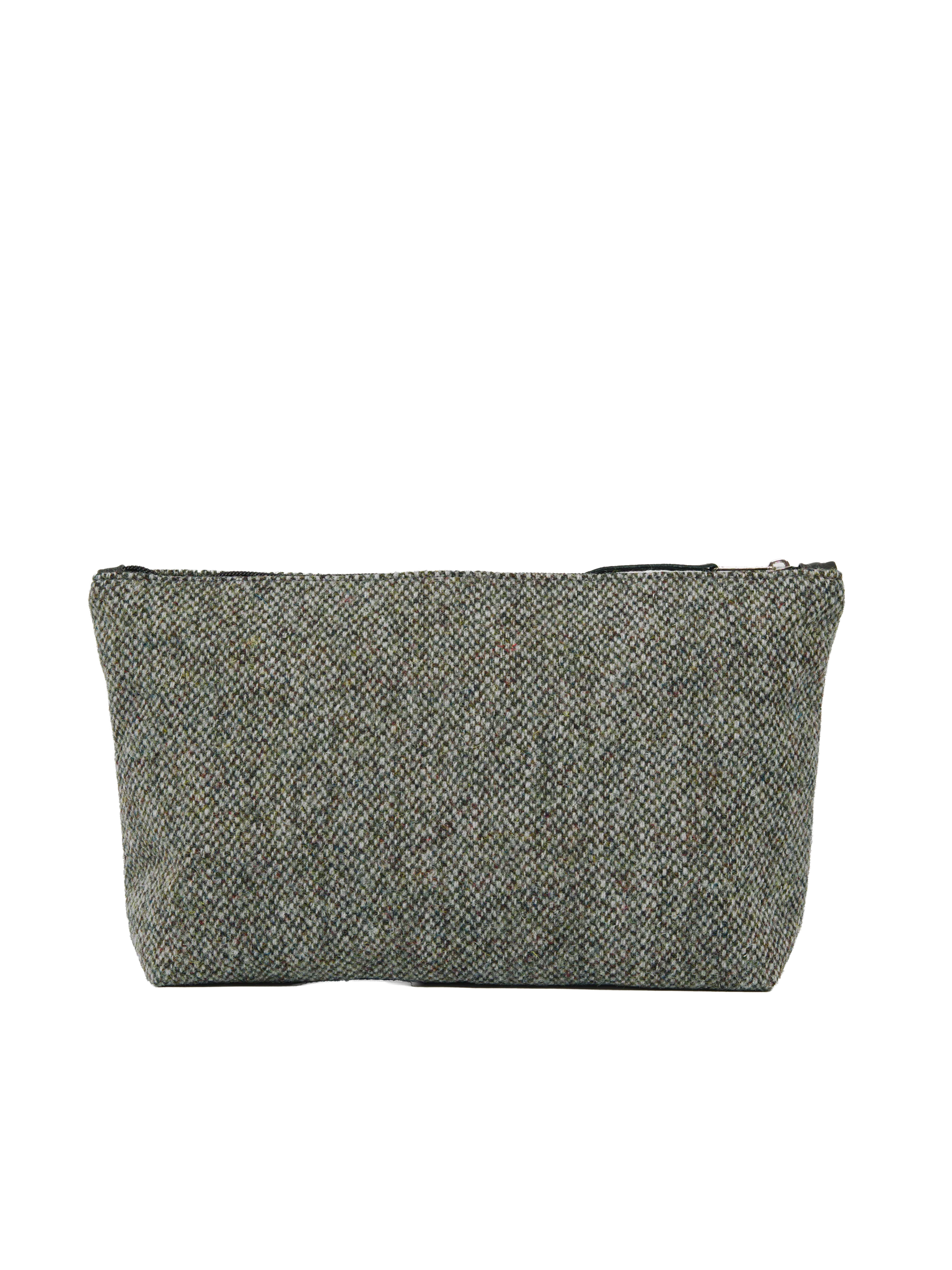 Harris Tweed Toiletries Bag - BC6 (Black Leather) - Image 3