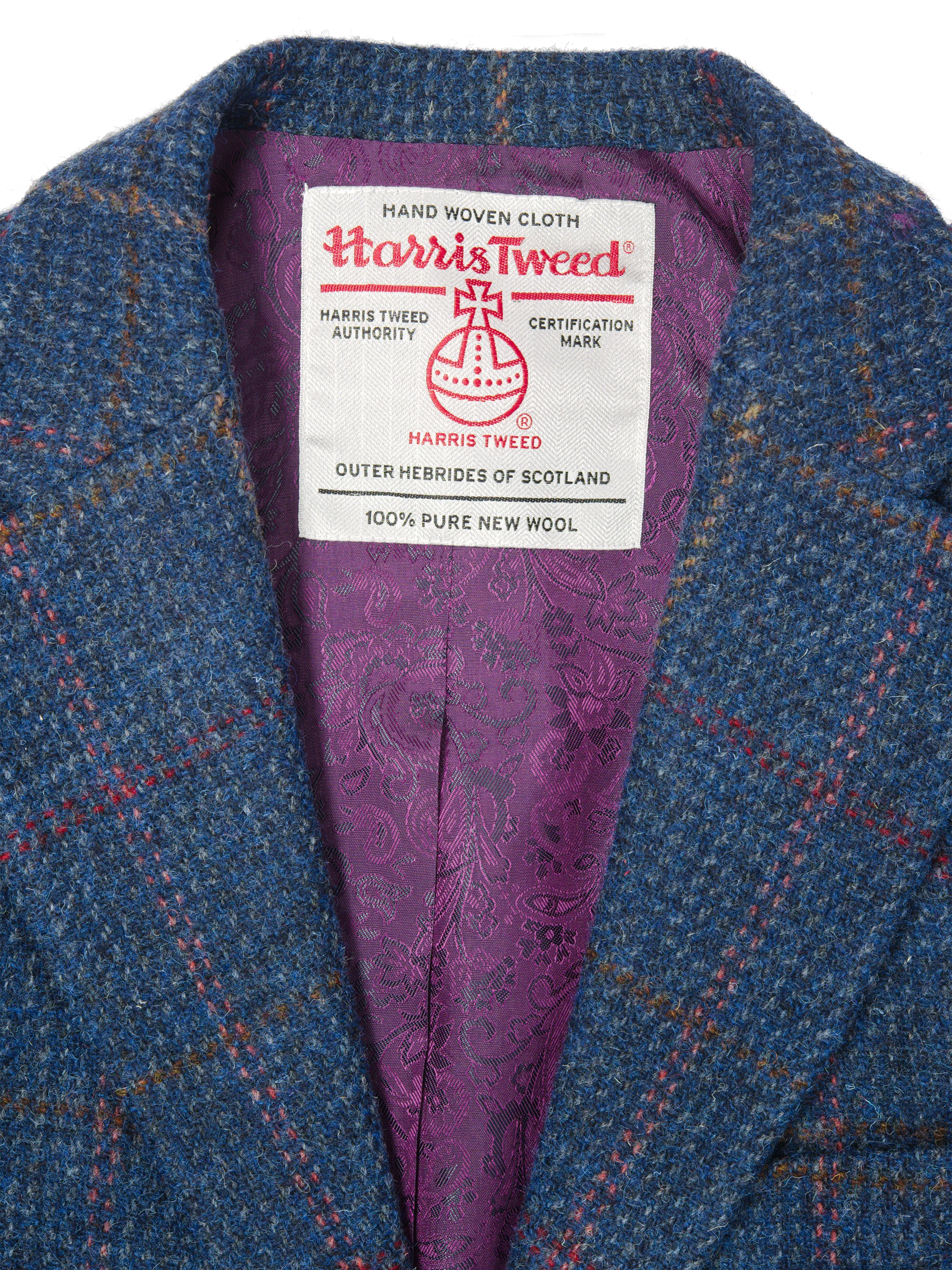 Harris Tweed Tori Coat - Blue Check - Image 2