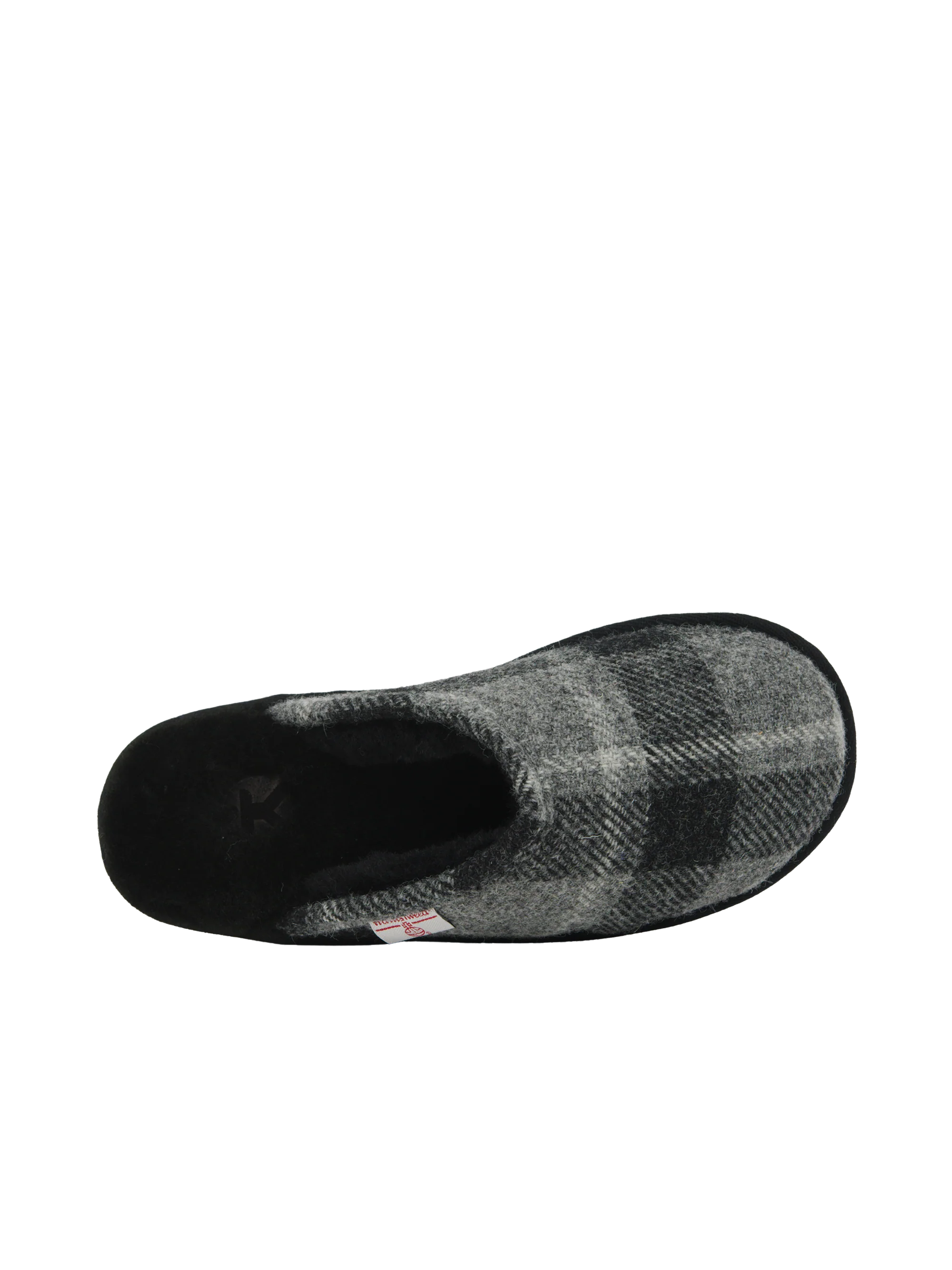 Harris Tweed William Slippers - Black Tartan Check - Image 6