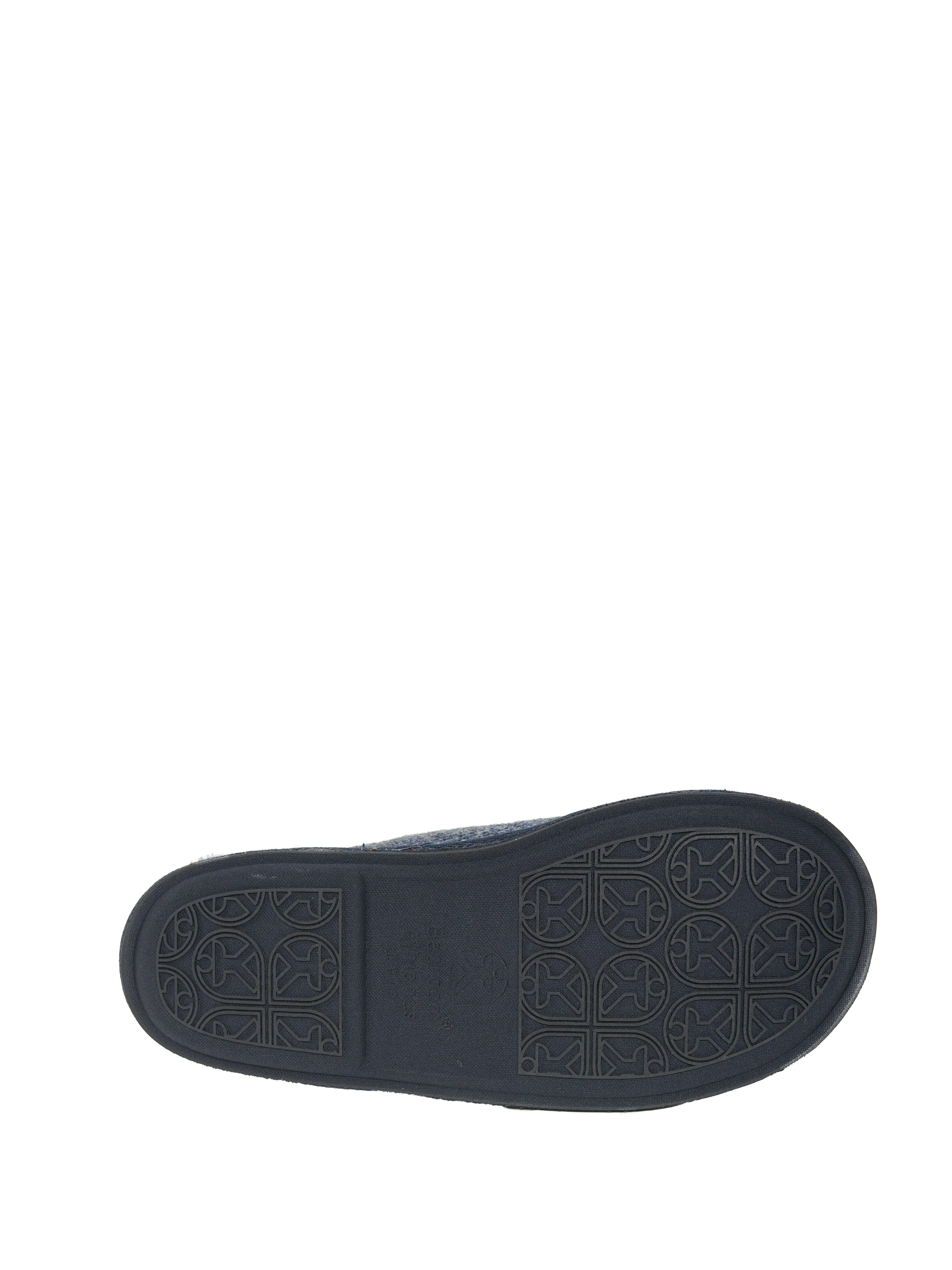 Harris Tweed William Slippers - Navy Herringbone - Image 3
