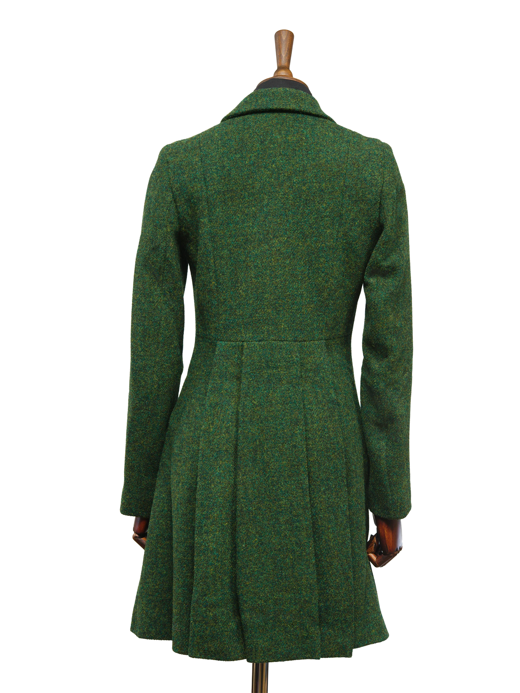 Harris Tweed Zoe Coat - Bottle Green - Image 3