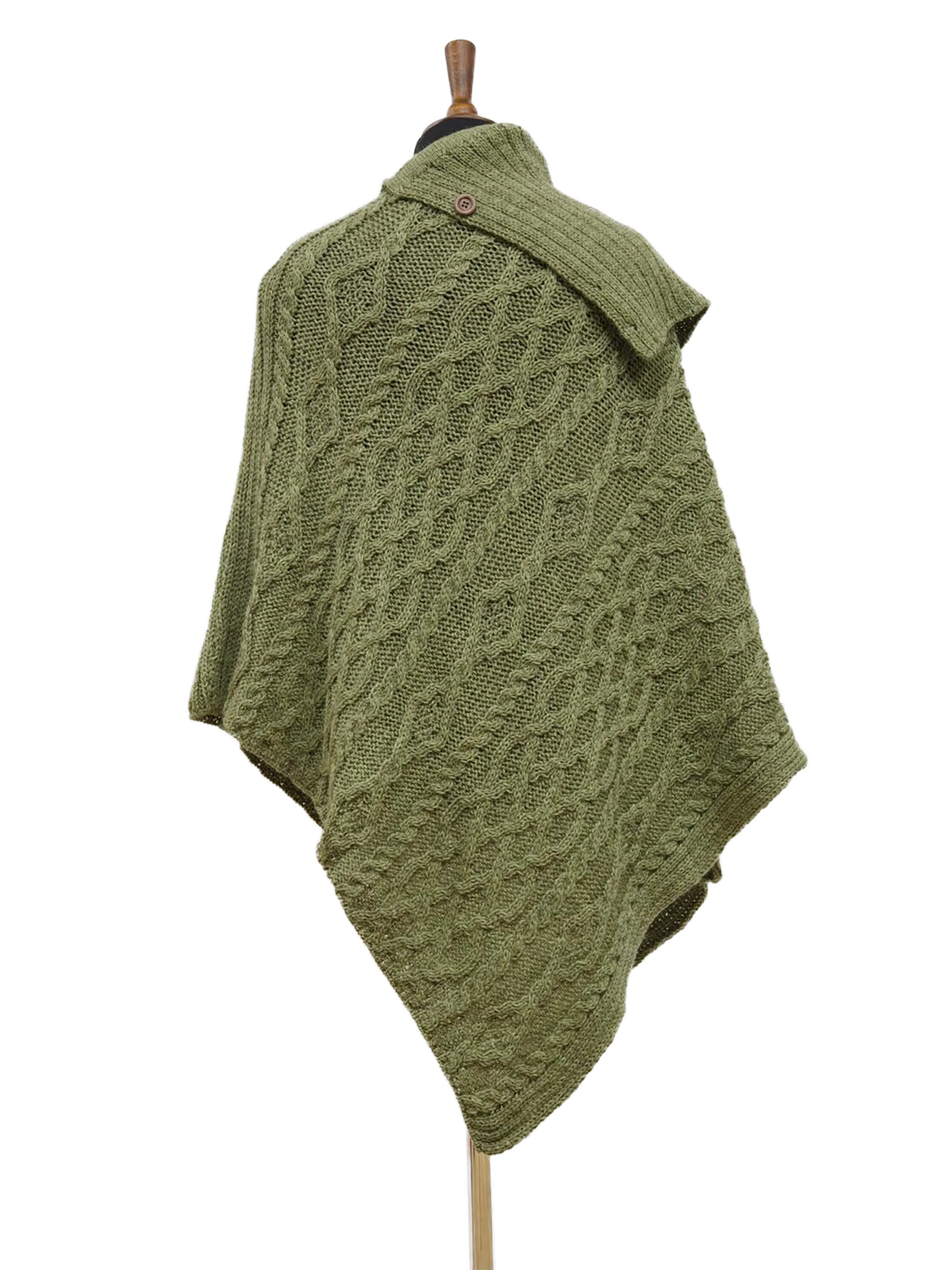 Long Neck Poncho - Green - Image 3