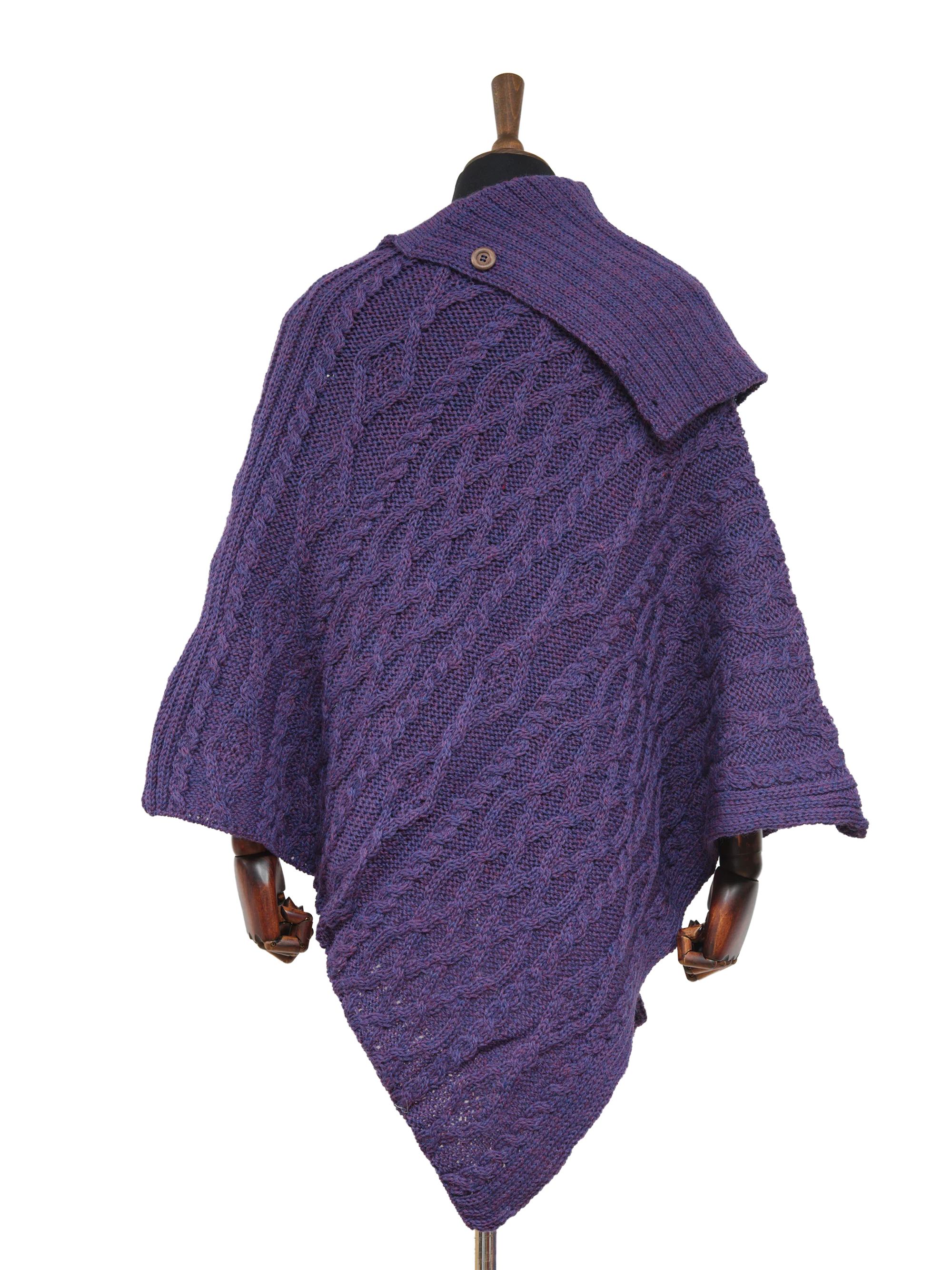 Long Neck Poncho - Purple - Image 3