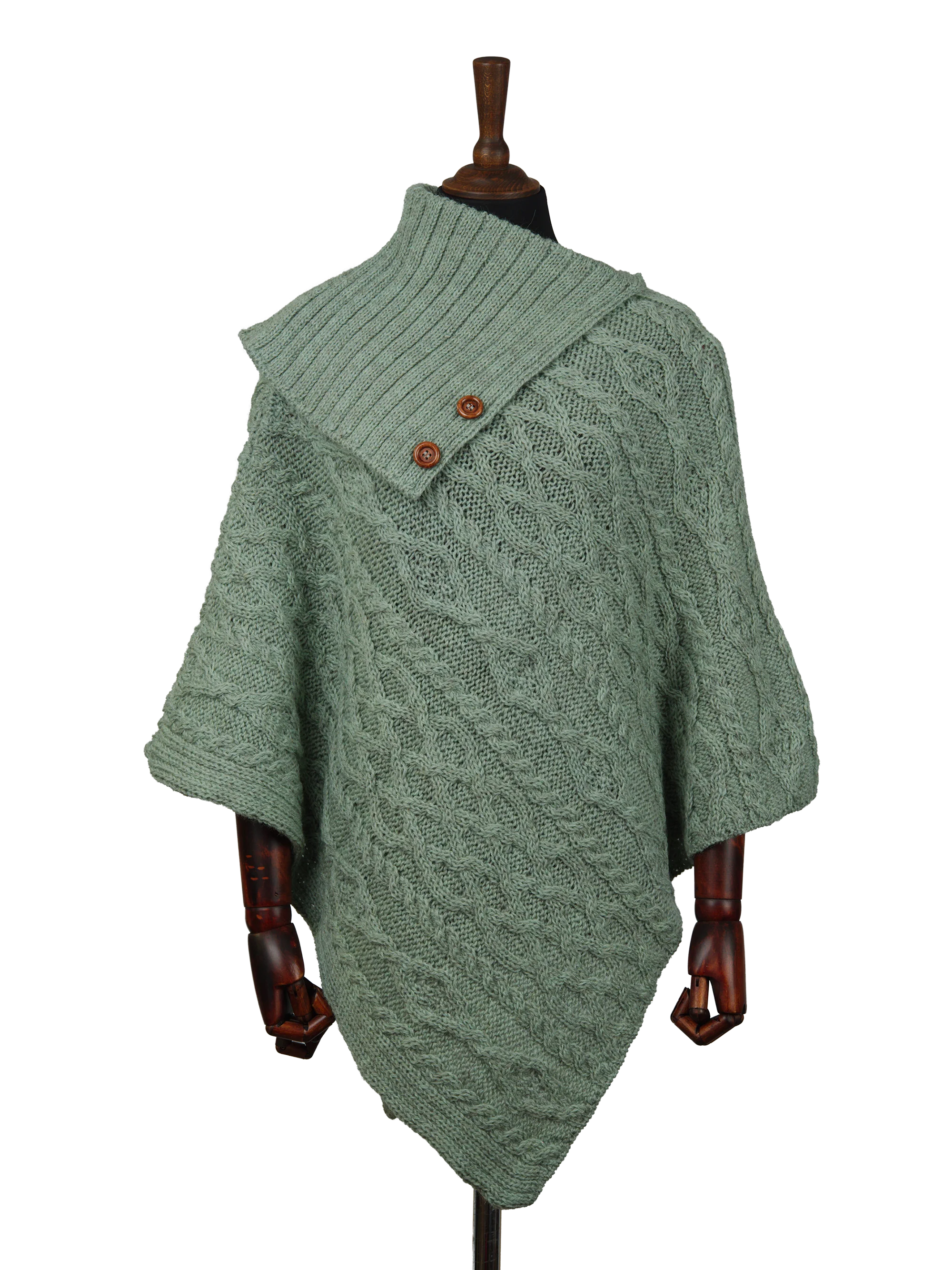 Long Neck Poncho - Sage