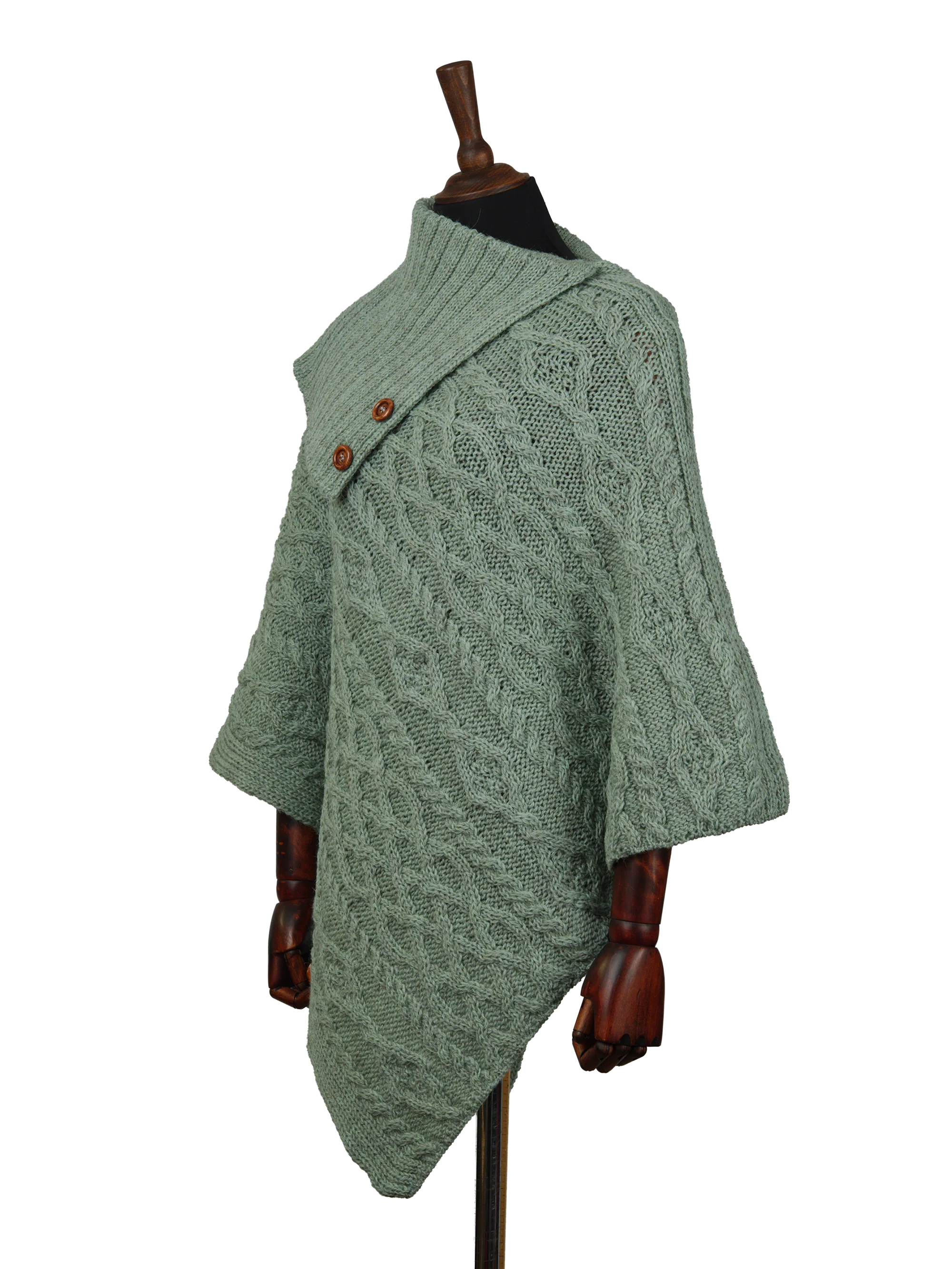 Long Neck Poncho - Sage - Image 2