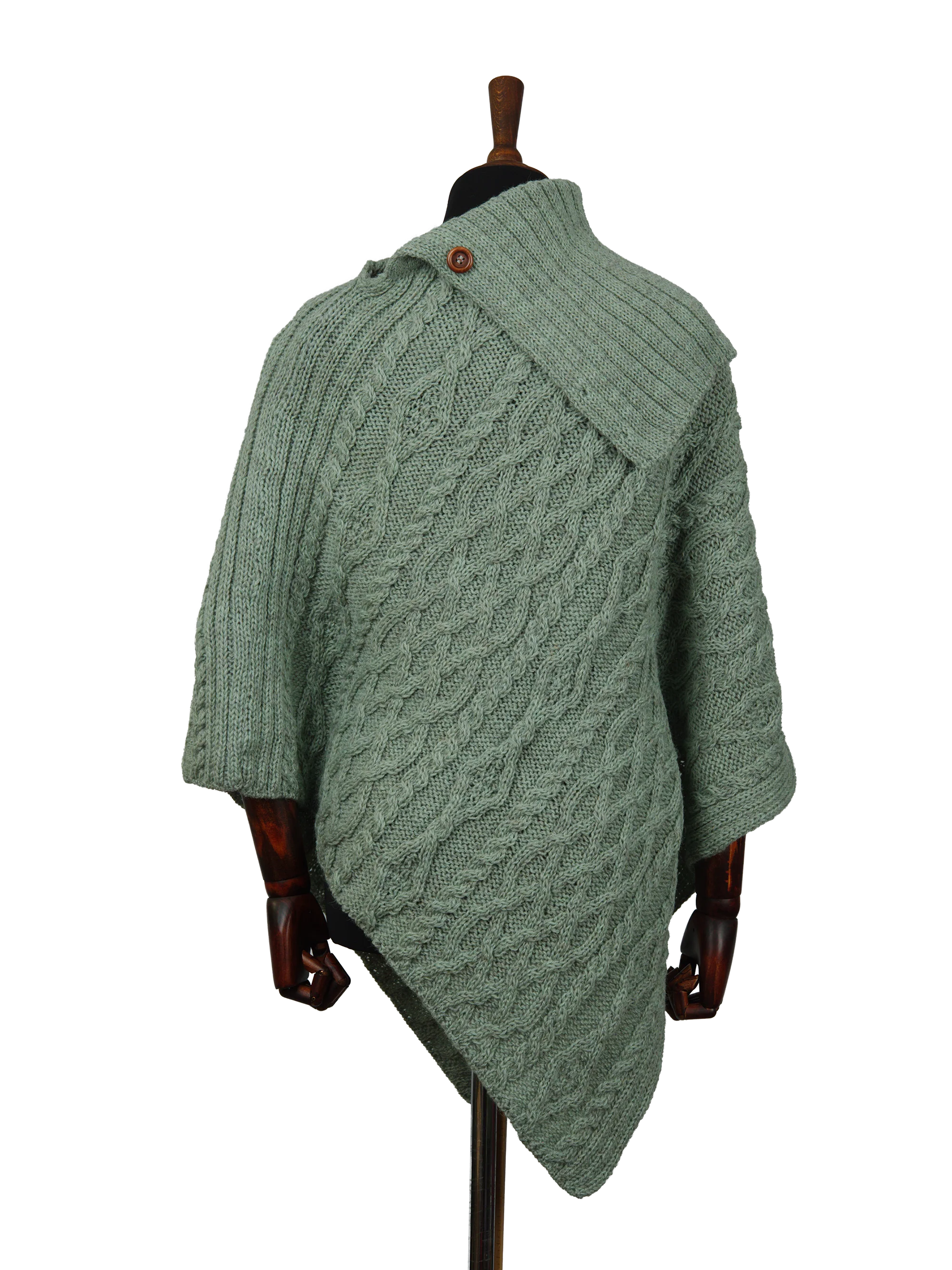 Long Neck Poncho - Sage - Image 4