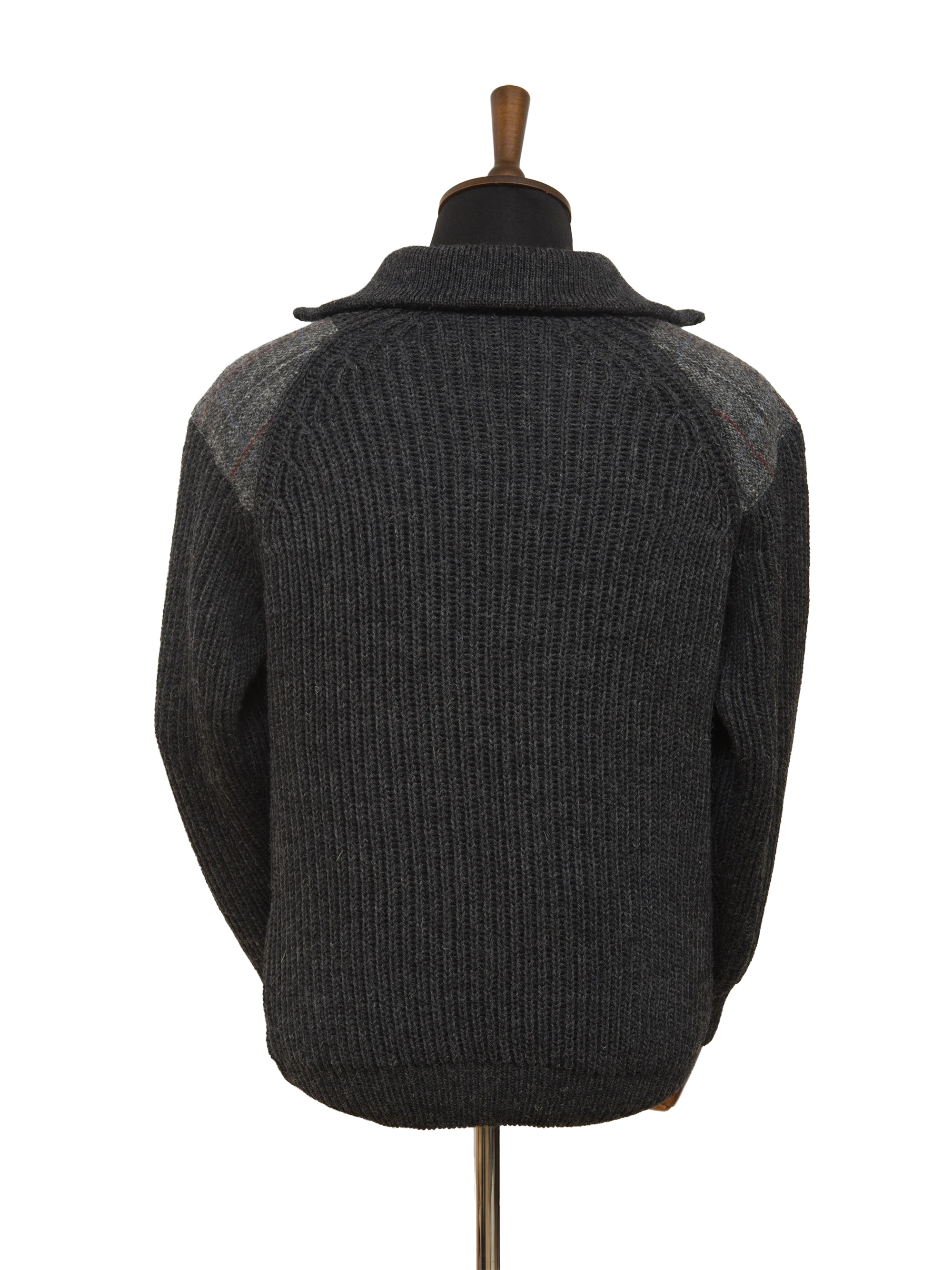 Mens Crofter 1/4 Zip Jumper - Charcoal - Image 3