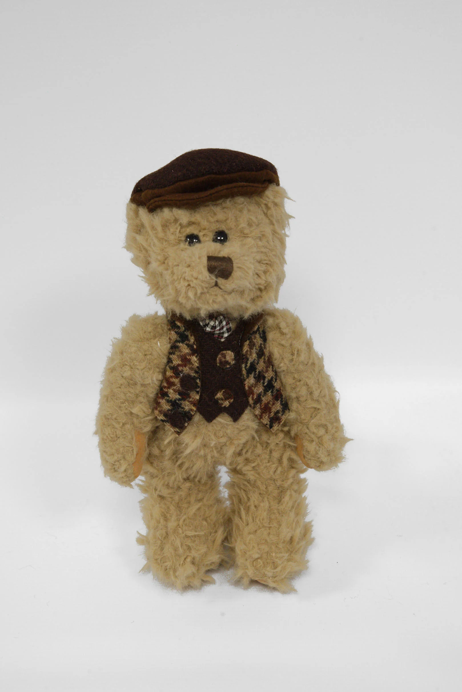 Teddy Bear with Harris Tweed Outfit Boy - Brown HO Small