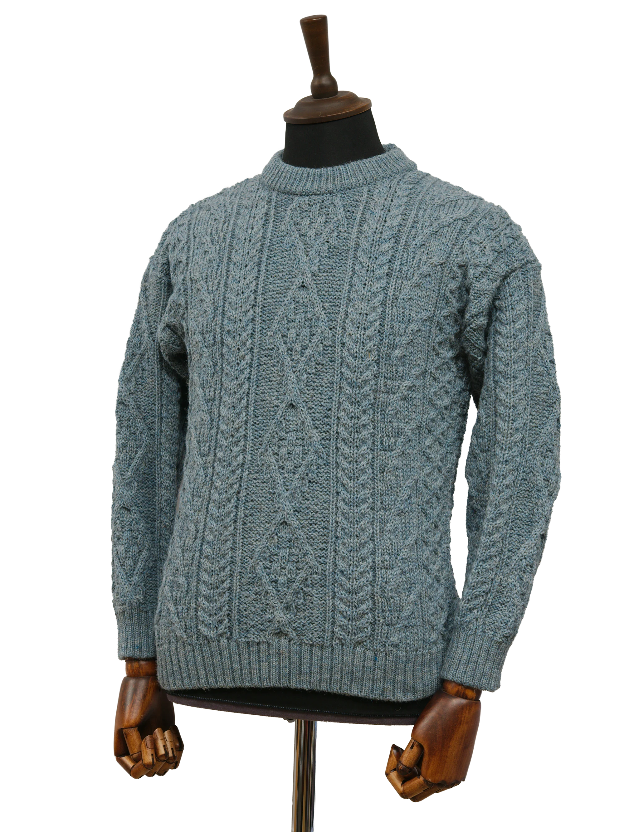 Unisex Aran Crew Neck Jumper - SummerStorm - Image 2