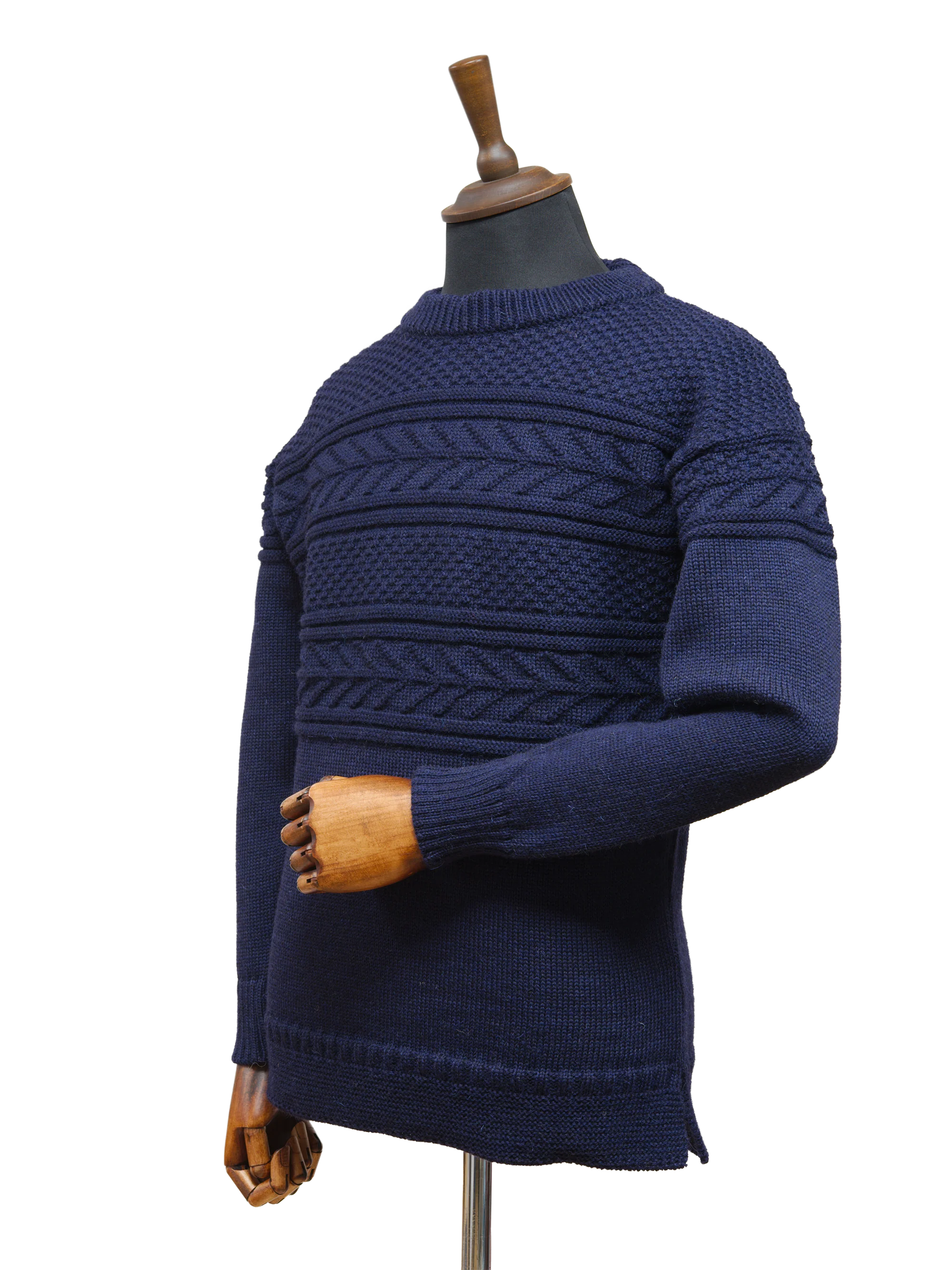Unisex Guernsey Jumper - Denim - Image 2